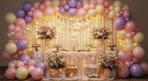 How to Create a Beautiful Pastel Pink, Purple, and Cream Birthday Decor – Step by Step!